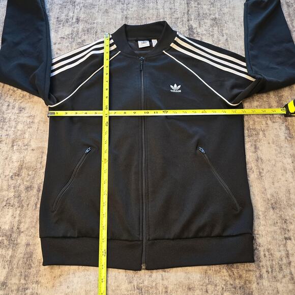Adidas Jacket Womens Medium Track Full Zip Trefoil 3 Stripe Vintage Style Retro - Picture 7 of 11